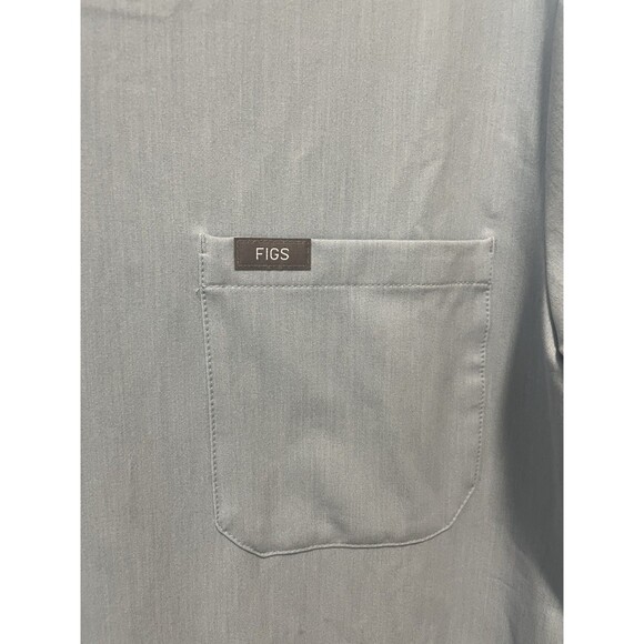 Figs Chisec Three-Pocket Scrub Top Short Sleeve Men's Size Small Chambray Blue - Picture 2 of 6
